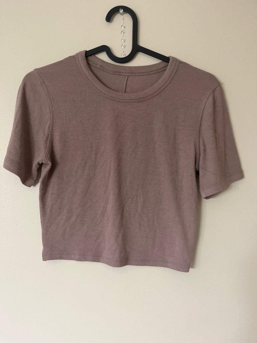 lululemon athletica Short Sleeve Crop Tee in Light Brown